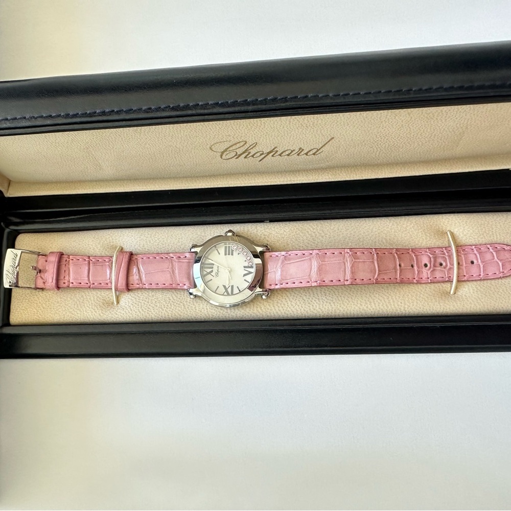 CHOPARD Wristwatch  Happy Sports 8509 Quartz Dial 5P Pink Sapphire Authentic